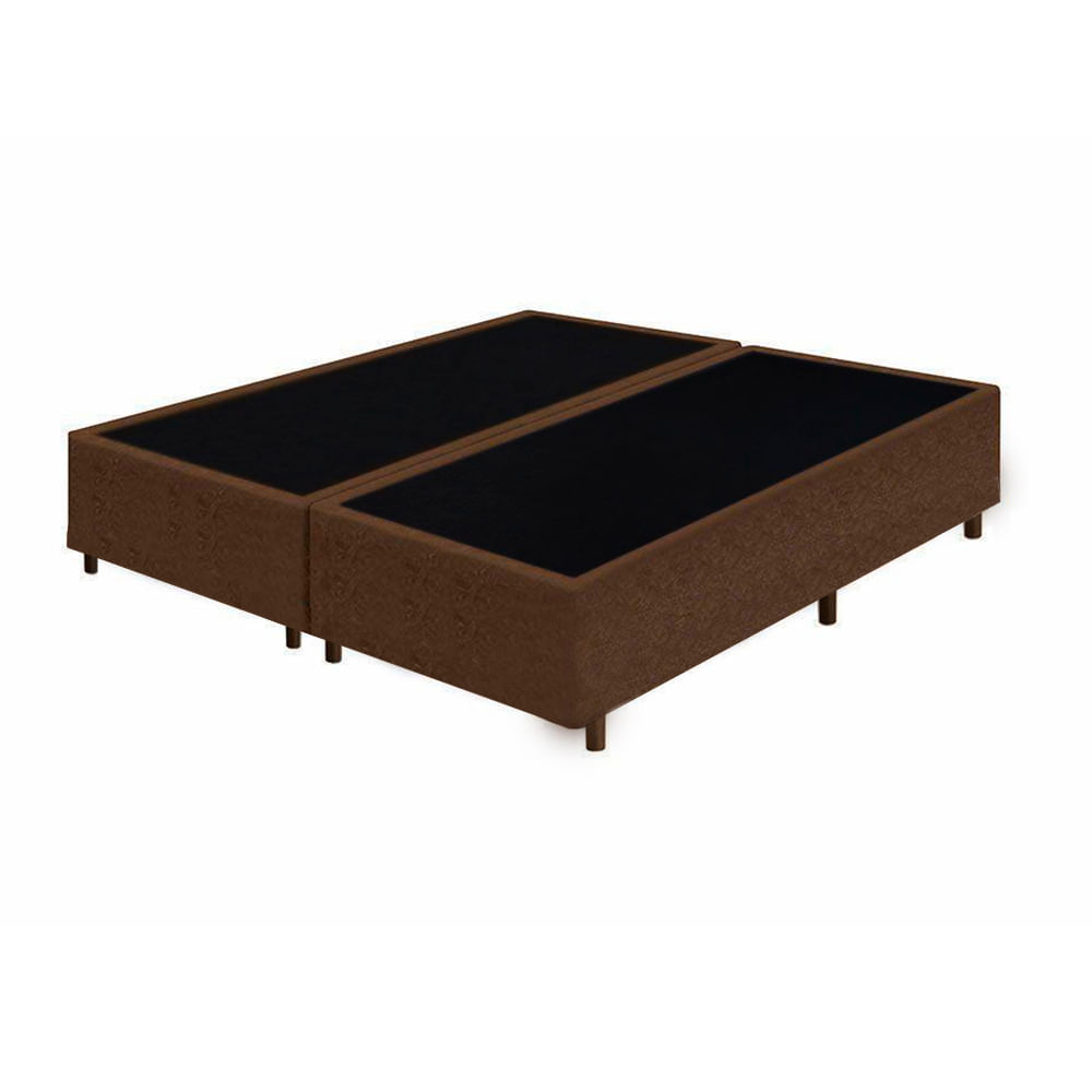 Base Box King Bipartido Santo Box Suede 40x192x203