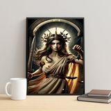 Quadro Nêmesis - Deusa Da Vingança 24x18cm - Com Vidro
