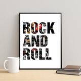 Quadro Rock And Roll - Bandas 45x34cm - Com Vidro