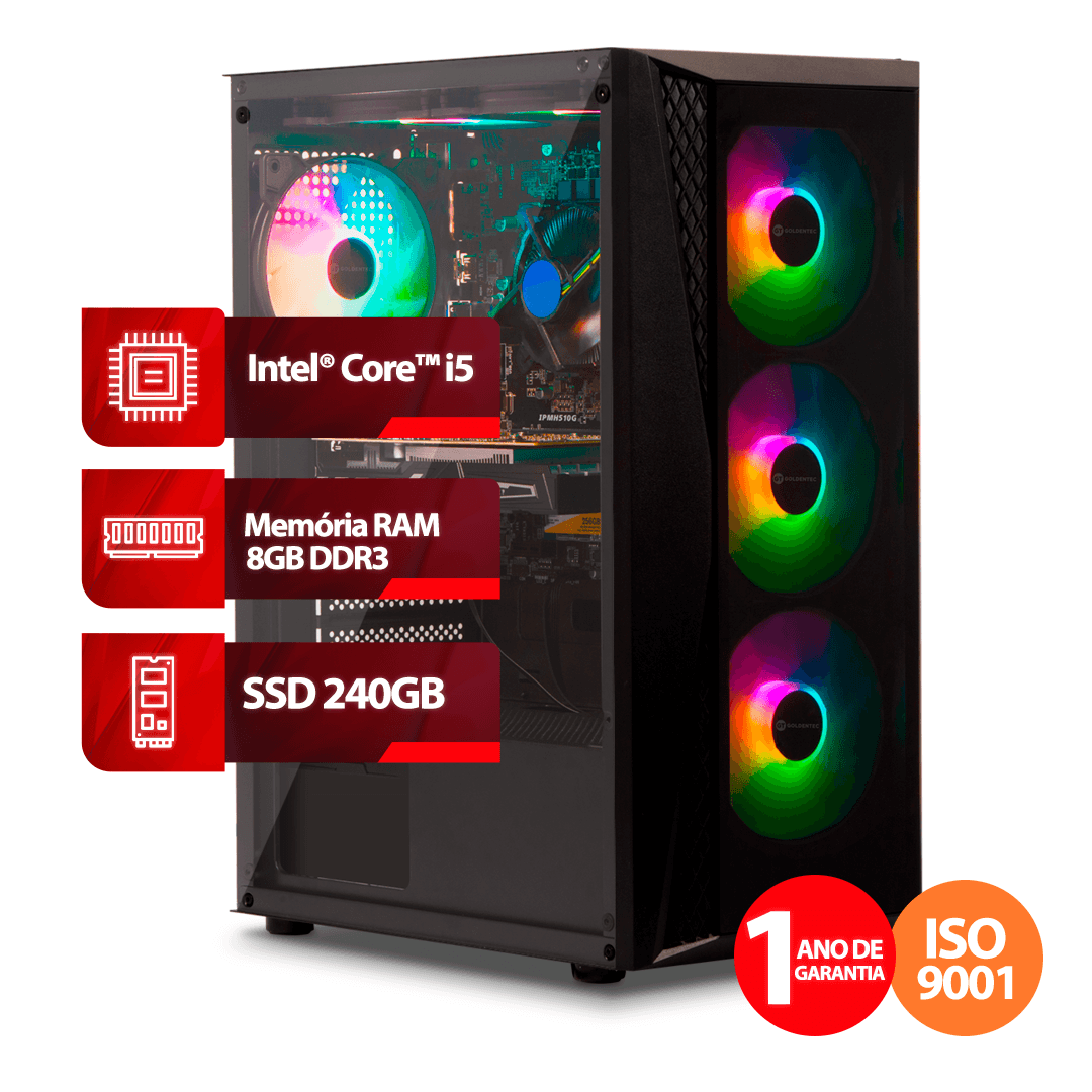 Pc Gamer Intel® Core™ I5, 8gb, Ssd 240gb | Goldentec Goldentec