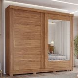 Guarda-roupa Casal 2 Portas De Correr 8 Gavetas Com Pés 100% Mdf Siena Espresso Móveis Cinamomo