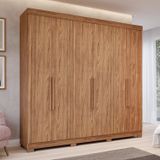 Guarda Roupa Casal 234,60cm 6 Portas E 6 Gavetas 100% Mdf Boston Espresso Móveis Cinamomo