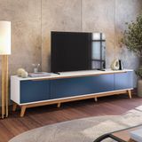 Rack Kappesberg 3 Portas Branco/azul 218cm