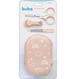 Kit Manicure Com Estojo Cuidados Higiene Rosa - Buba