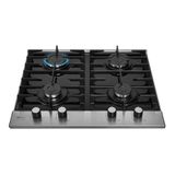Cooktop a Gás Fischer 4 Bocas Platinium com Trempe de Ferro Fundido, Mesa de Vidro 33800-92121 Bivolt