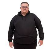 Moletom Canguru Plus Size Flanelado Masculino Extra Grande Capuz E Bolso 50% Algodão 50% Poliéster