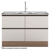 Balcão De Pia 120cm Etna Carvalho Oak Off White - Poliman