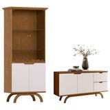 Cristaleira E Aparador Buffet Vicenza Ype Off White - New Ceval