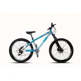 Bicicleta Vikingx X-35 1x8 Single Câmbios Shimano Cubo Cassete Azul Com Branco