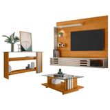 Estante Home Theater Suspenso Com Aparador E Mesa De Centro Frizz Select Cinamomo Off White