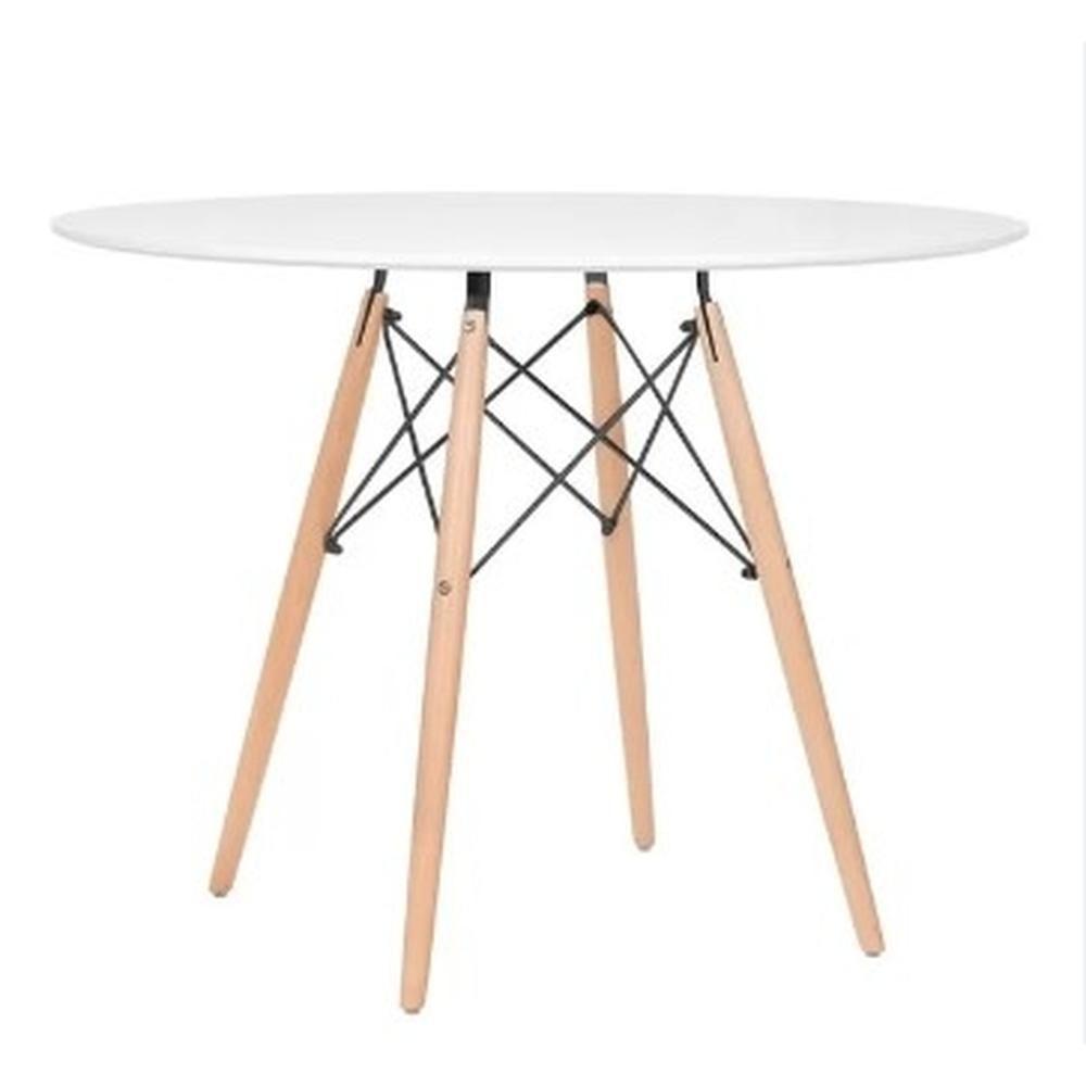 Mesa De Jantar Redonda Eames Eiffel 120cm Branca