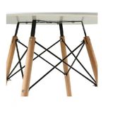 Mesa Eiffel Redonda Branca 90cm Jantar Redonda Pés De Palito Eames