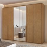 Guarda-roupa 6 Portas 6 Gavetas 100% Mdf Imperatore Com Espelho