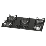 Cooktop 5 Bocas A Gás Acendimento Superautomático Preto Fischer