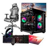 Pc Gamer Completo Ryzen 5 5600gt, 16gb 3200mhz (radeon Vega 7), Ssd 480gb, 500w 80 Plus, Monitor 24&quot; 100hz, Cadeira - Nli87595 U Unica Unica