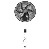 Ventilador De Parede Ventisol Monta Fácil 50cm Com Conector De Tomada E Fio De 2m Incluso 220v  - Preto