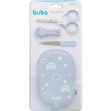 Kit Manicure Com Estojo Cuidados Higiene Azul - Buba