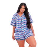 Pijama Feminino Plus Size Americano Estampado