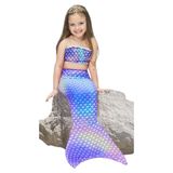 Fantasia Sereia Infantil Com Nadadeira Cauda Longa Colorida Yara Ariel Aniversário Fundo Do Mar Festa Folclore Carnaval