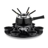 Aparelho Fondue Base Giratória Carroussel Panela Esmaltada
