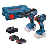 Kit Parafusadeira Gsb-18v-50 + Chave Impacto Gdx-18v-200 Bivolt Bosch-bivolt