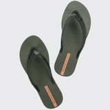 Chinelo De Dedo Feminino Ipanema Diversas 27230 - Verde Militar/laranja - 37