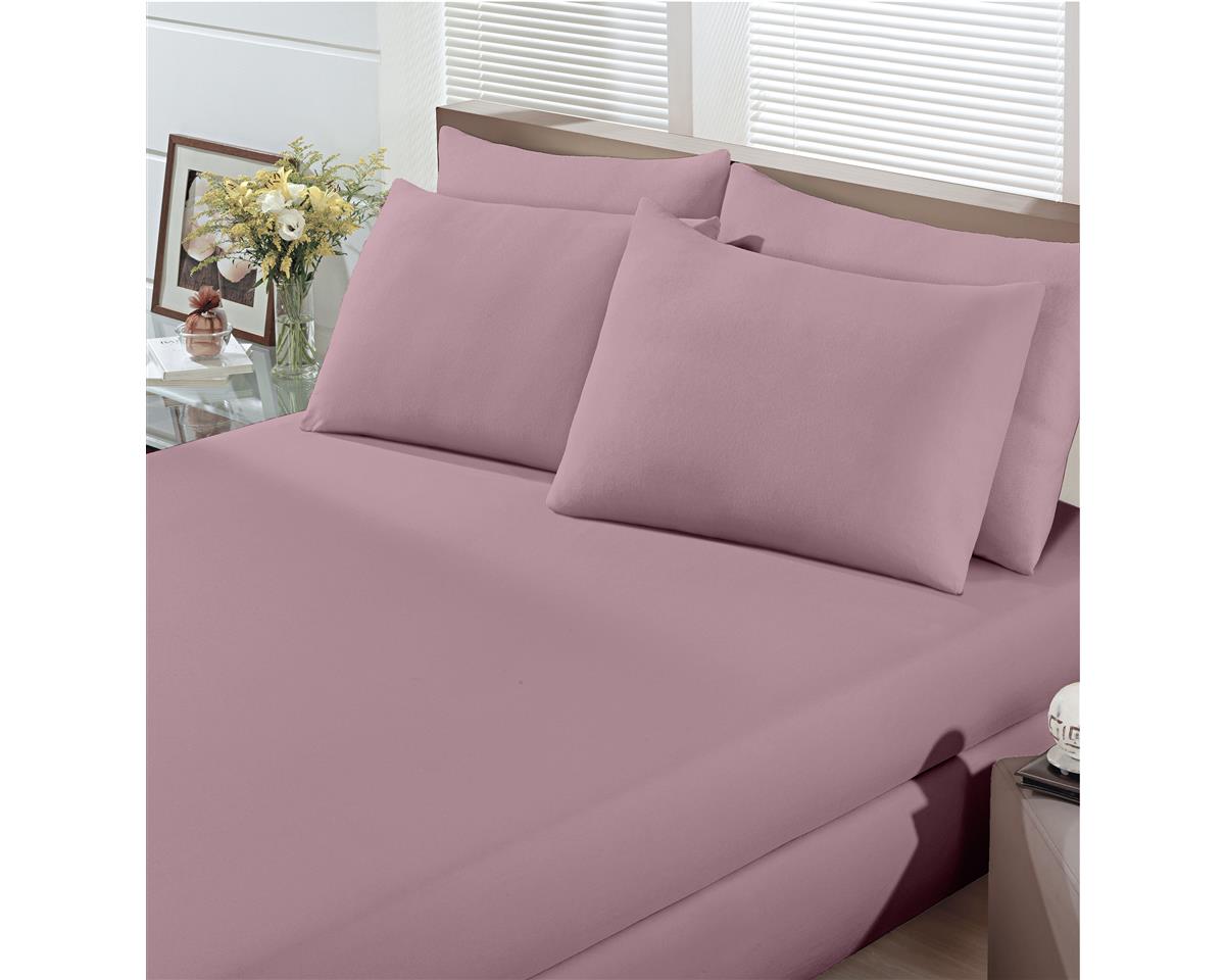 Jogo De Cama King Buettner Basic Liso Rose Blush 3 Peças