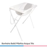 Banheira Bebe Plastica Acqua Trio Branca Bc