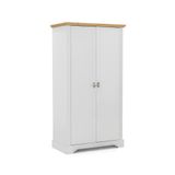 Guarda-roupa Retrô Édez Moscow, 2 Portas, Madeira Maciça, Off White