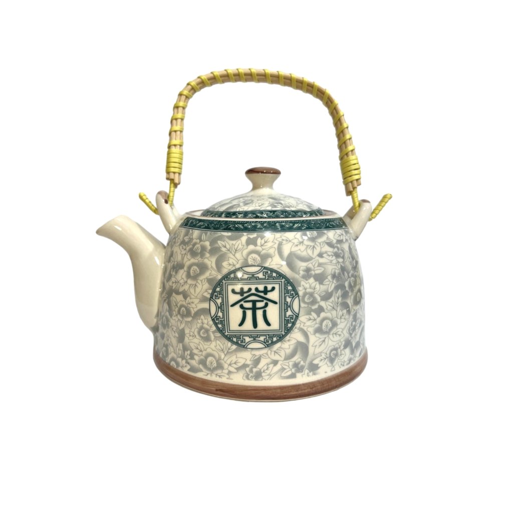 Chaleira Bule De Porcelana Oriental Para Chá - Verde Verde