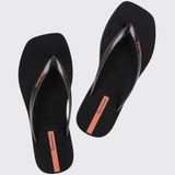 Chinelo De Dedo Feminino Ipanema Edge Maxi Glow 27095 - Preto/glitter/laranja - 35