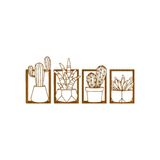 Quadro Decorativo Carvalho Mdf Quadri Plantas 40x20cm
