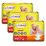Kit 3 Fraldas Geríatrica Geriamax Xg Com 18un Embalagem Econômica