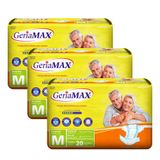 Kit 3 Fraldas Geríatrica Geriamax M Com 20un Embalagem Econômica
