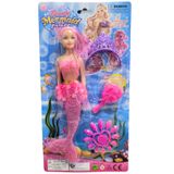 Boneca Princesa Sereia + Acessorio Beatuty Mermaind Pearl - Princess Ariel Princesa Acessórios - Panami