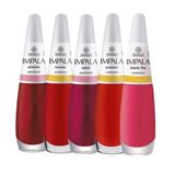 Kit Esmaltes Impala Classico, Vermelhos E Bailarina C/ 20 Cores