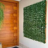 9 Cerca Verde Artificial Decorativa Com Folhagem De Hera Para Ambientes Internos 100x200 Cada