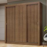 Guarda-roupa Casal 3 Portas De Correr Rustic Nobre Madesa Rustic