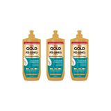 Creme Para Pentear Niely Gold 500ml Pos-quimica-kit C/3un