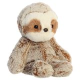 Bicho De Pelúcia Aurora Snuggly Sweet &amp; Softer Sloth 23 Cm Marrom