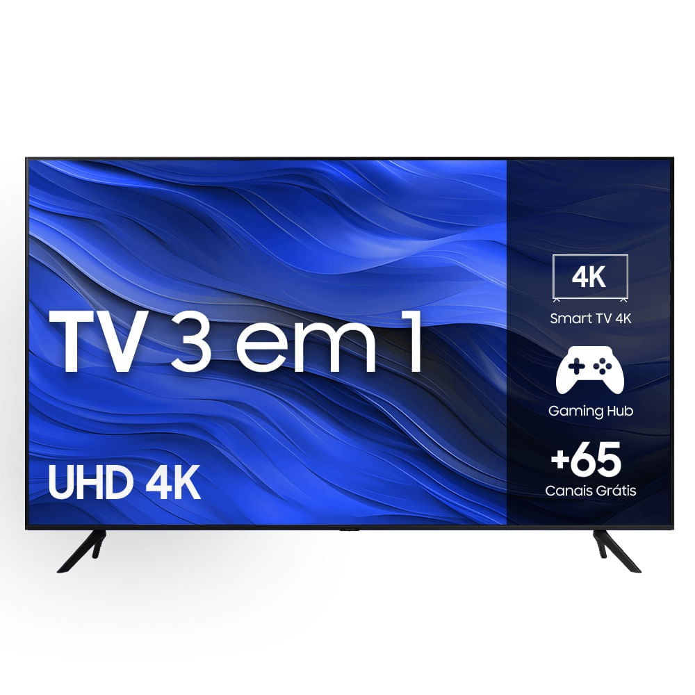 Smart Tv Samsung 58&quot; Uhd 4k 58cu7700 2023, Processador Crystal 4k, Gaming Hub Tela Sem Limites 58&quot;