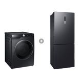 Lava E Seca Wd14t 14kg Black Inox 220v + Geladeira Inverse Barosa Black 435l 220v Combo