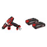 Kit Furadeira E Parafusadeira À Bateria Te-cd 18/48 Li-i Com Kit Bateria X-change 2 Unidades18v2,5ah Preto