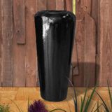 Vaso Decorativo Veneza G 76cmX29 Cerâmica Preto