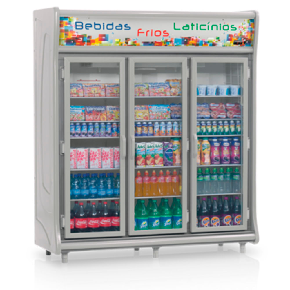 Refrigerador/Expositor 'TOP' Vertical Gemini GEVT 3 Portas Gelopar 110V - Cinza Gelopar Menor preço em Refrigerador/Expositor 'TOP' Vertical Gemini GEVT 3 Portas Gelopar 110V - Cinza Gelopar