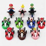 Carros De Brinquedo Huawell Supe Mari Bros Kart Pull Back Para Crianças (10 Unidades)