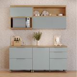 Cozinha 5 Peças Nesher Marquesa Gourmet 100 Mdf Nature/verde