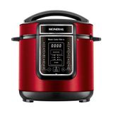 Panela De Pressão Elétrica Digital 6l Mondial Vermelho/inox Pe-60-6l-ri 220v/60hz