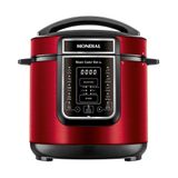 Panela De Pressão Elétrica Digital 6l Mondial Vermelho/inox Pe-60-6l-ri 127v/60hz