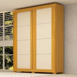 Guarda Roupa Casal 2 Portas De Correr Flex Color 100% Mdf Boldina Espresso Móveis Nature/off White